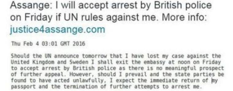 Джулиан Асандж готов да се предаде