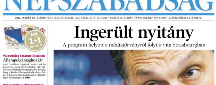 Най-големият вестник в Унгария, критикувал Орбан, спря да излиза