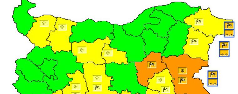 Жълт код за област Добрич днес заради бурен вятър