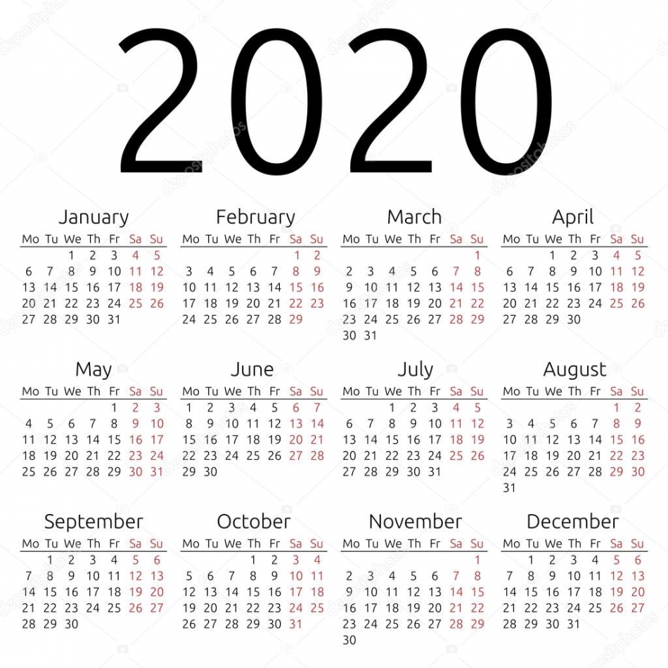 2020 е високосна, има 366 дни, от тях 250 работни и 116 уикенд и празници