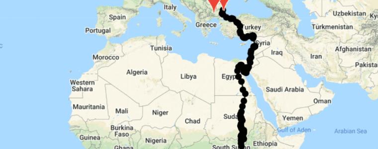 Малкият креслив орел от с. Александрия, продължава своето пътешествие в Африка 