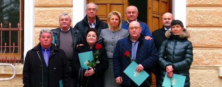 НСОРБ отличи кметове от Община Добричка за дългогодишна работа в местната власт