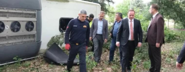 Автобус, пътуващ за Добрич, се обърна в Турция