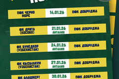 ФУТБОЛ: Четири контроли ще изиграе „Добруджа“ на лагера в Анталия