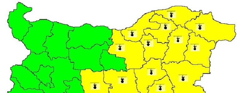 Жълт код за Добрич за горещини, червен - за пожаропоасност