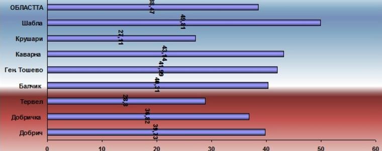 Няма община, достигнала 50% гласували до 17:30 часа