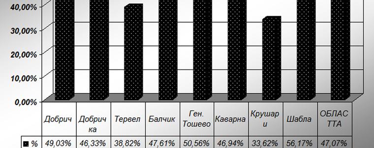Област Добрич завърши изборния ден с 47% активност