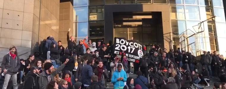 Протести в Париж след обявяването на резултатите от изборите
