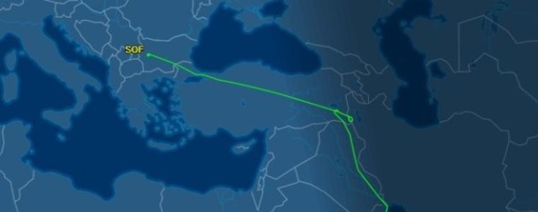 Правителственият самолет не е допуснат да прелети над Иран