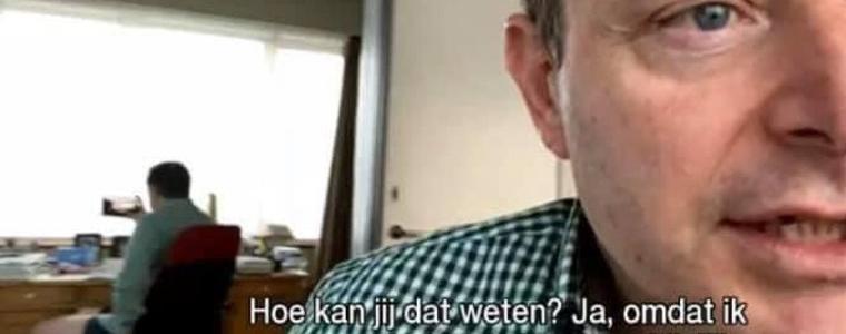 Кметът на Антверпен даде интервю по долни гащи (ВИДЕО)