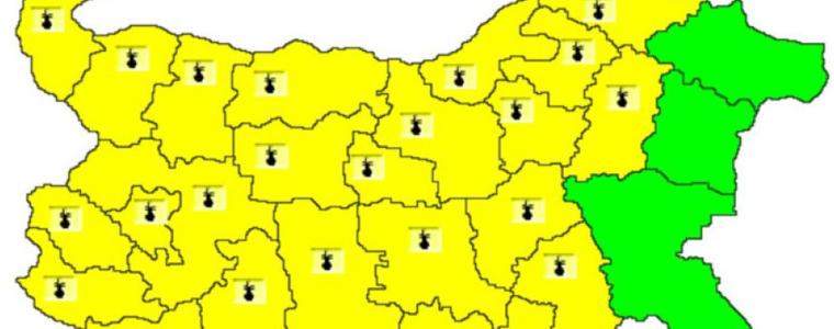 Жълт код за горещини в 24 области, Добрич не е сред тях