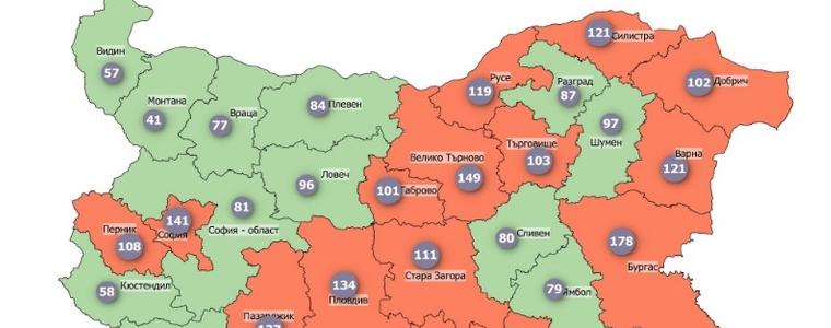 Област Добрич вече е в оранжевата зона по заболеваемост от коронавирус
