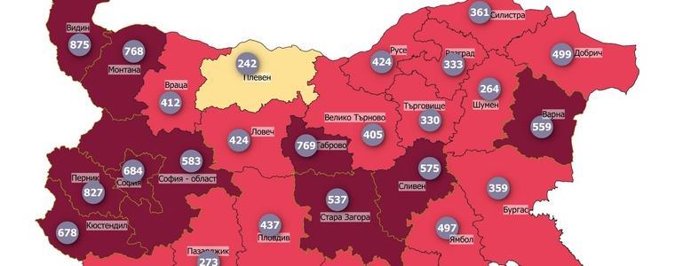 Област Добрич вече е на границата с тъмночервената зона по брой заразени 