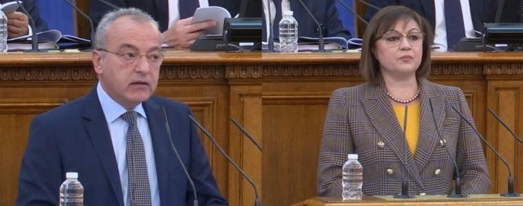 Гълъб Донев и Корнелия Нинова влязоха в спор в НС за политиката по доходите