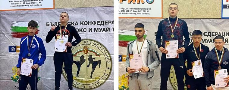 КИКБОКС: Два златни медала за „Десант“ на държавното първенство по К1
