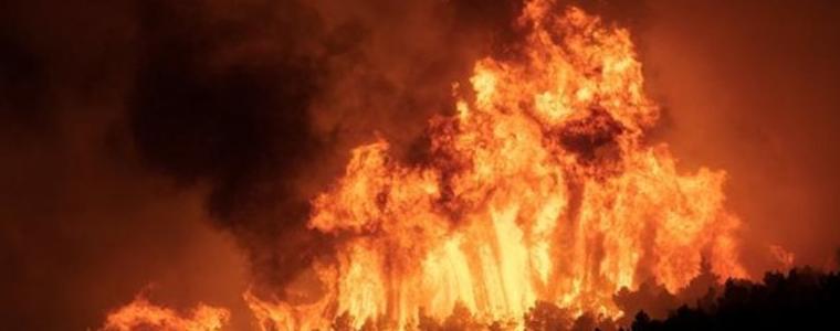Пожарът в Северна Гърция приближава към българската граница