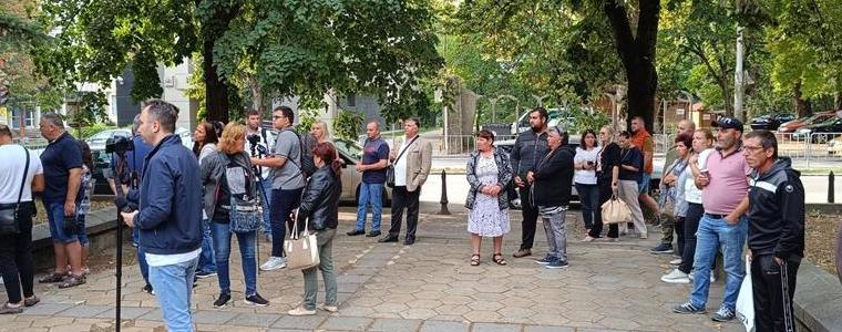 Започна протестът в подкрепа на кмета на Генерал Тошево