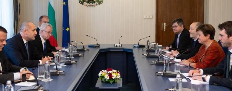 Кристалина Георгиева при Румен Радев за икономиката и инфлацията