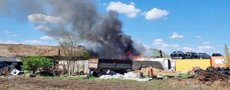 Пожар в автоморгата край село Врачанци