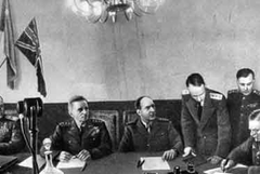 Капитулацията на Германия  е подписана на 8 май 1945 година, войната завършва на 2 септември