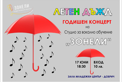 Нова дата за провеждане на годишния концерт на Студио „ЗОНЕЛИ“ 