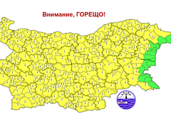 Жълт код за горещо време в 5 общини област Добрич