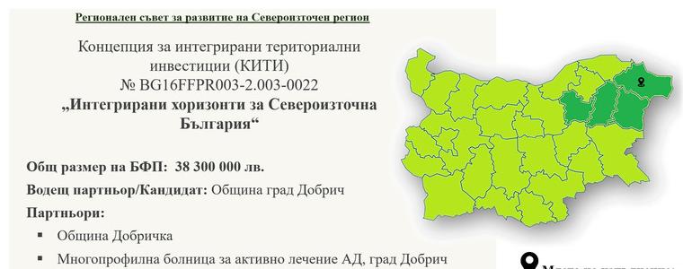 Обсъждане на концепцията „Интегрирани хоризонти за Североизточна България“ ще се проведе на 16 октомври 