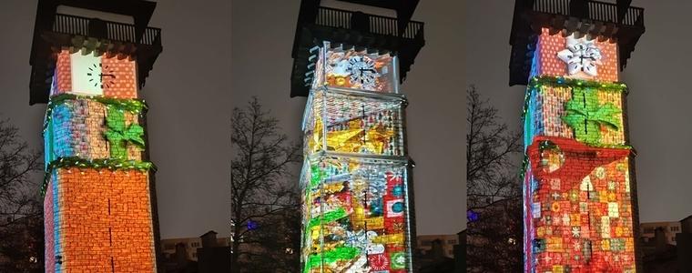 Спектакъл "Коледуване в Добруджа" и 3D мапинг върху часовниковата кула в "Стария Добрич" (ВИДЕО)