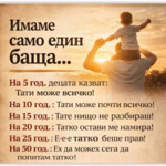 Имаме само един баща – честит Ден на бащата