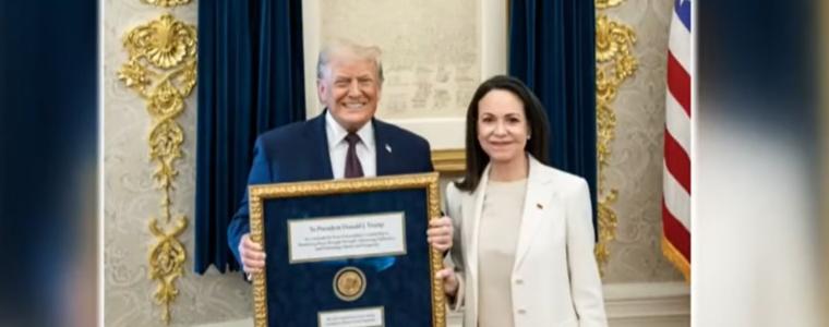 Мачадо подари Нобела си за мир на Тръмп, той ѝ благодари