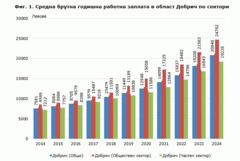 Област Добрич е на 18-о място в страната по средна работна заплата за 2024 г.