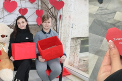 Ученици от СУ „Св. св. Кирил и Методий“ с романтична инициатива за Деня на любовта (СНИМКИ)