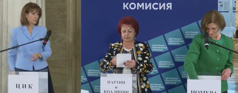 Ясни са номерата в бюлетината за изборите на 19 април