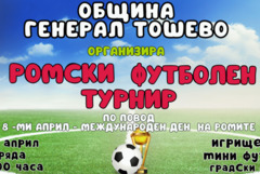 Ромски футболен турнир в Генерал Тошево за празника утре
