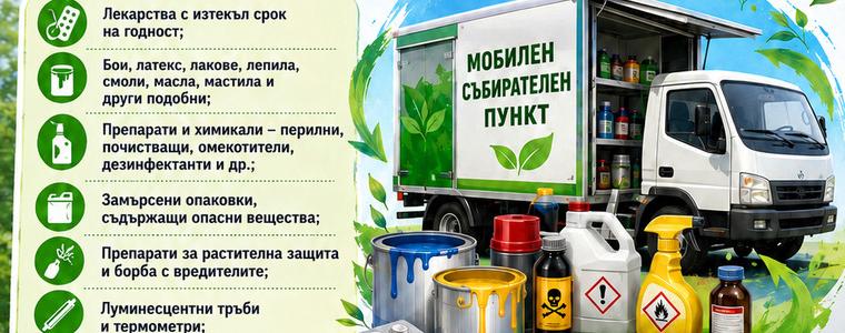 Община Добрич организира кампания за събиране на опасни отпадъци от домакинствата