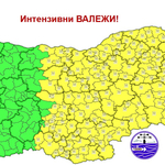 Жълт код за интензвини валежи през утрешния ден в област Добрич