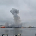 Украински морски дрон експлодира на пристанище Констанца