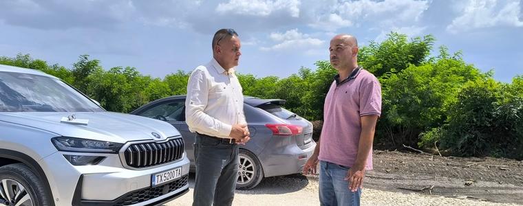 Областният управител извърши оглед на строителството на ветропарк край балчишко село