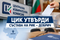 ЦИК утвърди състава и ръководството на РИК – Добрич